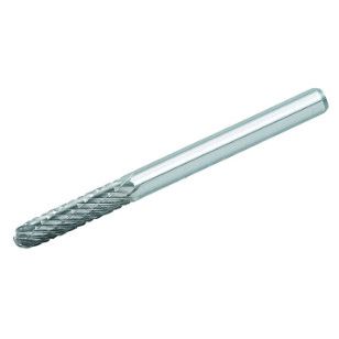 Cylindrical Ballnose Carbide Burrs, 1/8in Shank