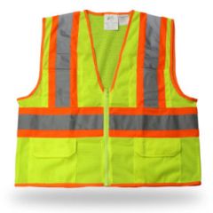SAFETY VEST POLY-MESH FLOURES. GREEN 3X