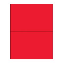LABEL FLOURESCENT RED 8-1/2x5-1/2 CS/200