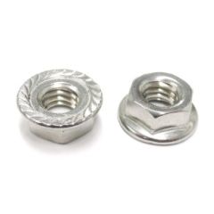 5/16-18 STAINLESS SERRATED FLANGE NUT