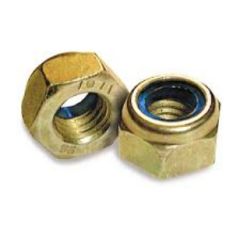 1/4-20 NYLON INSERT LOCKNUT YELLOW ZINC