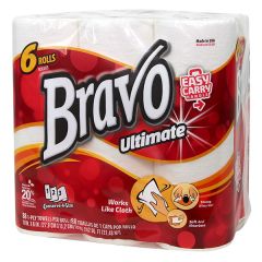 BRAVO ULTIMATE PREMIUM ROLL TOWEL 6 PACK