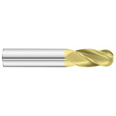 1/8 4FL BALL CARBIDE ENDMILL TIN