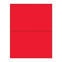 LABEL FLOURESCENT RED 8-1/2x5-1/2 CS/200