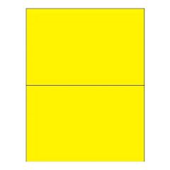 LABEL FLOURESCENT YELLOW 8-1/2x5-1/2