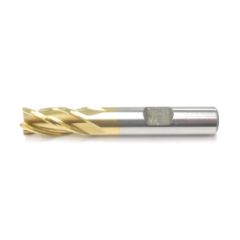 3/8 4FLSE HSS REG ENDMILL CC TIN