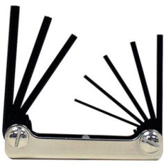 8PC. 3/32-1/4" FOLDING HEX KEY SET-LONG