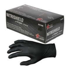 6mil BLK GRIPPAZ NITRILE GLV MED BX/100