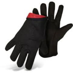RED FLEECE LINED JERSEY GLOVE-LARGE