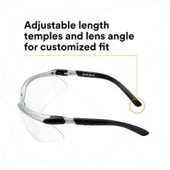 BX CLEAR ANTI-FOG SILVER/BLACK GLASSES