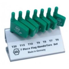 7PC T6-T20 FLAG STYLE TORX SET