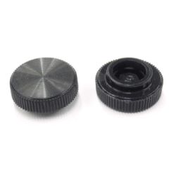 #10X5/8 10 BLACK KNURLED KNOBS